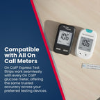 Blood Glucose Test Strips for Diabetes by On-Call Express, 50 Count, No Coding Needed, Quick Read in Seconds, Accurate Diabetic Blood Sugar Testing