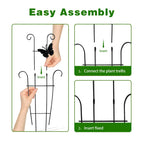 CHOUYUHE 23 Inch Plant Trellis for Potted Plants, Sturdy Metal Houseplant Trellis for Climbing Plants Indoor Outdoor, Rust-Resistant Plant Support for Monstera Pothos Ivy, 4 Pack (4, 23inch)