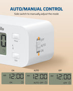 DEWENWILS 24 Hour Programmable Digital Timer Outlet, 2 Pack Timers for Electrical Outlets, Light Timer for Indoor Lamp Fan Aquarium, 1 Grounded Outlet, 125V/15A/1000W, 3 Prong, 1/2 HP,White