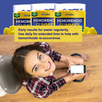 ACTIV PLUS Hemorrhoid Treatment to Reduce Re-occurrences & Easier Regularity with Stool Softener | 7 Clinically Studied hemorrhoid Ingredients | Plant-Based Sugar Free Lemon 60 Vegan Gummies