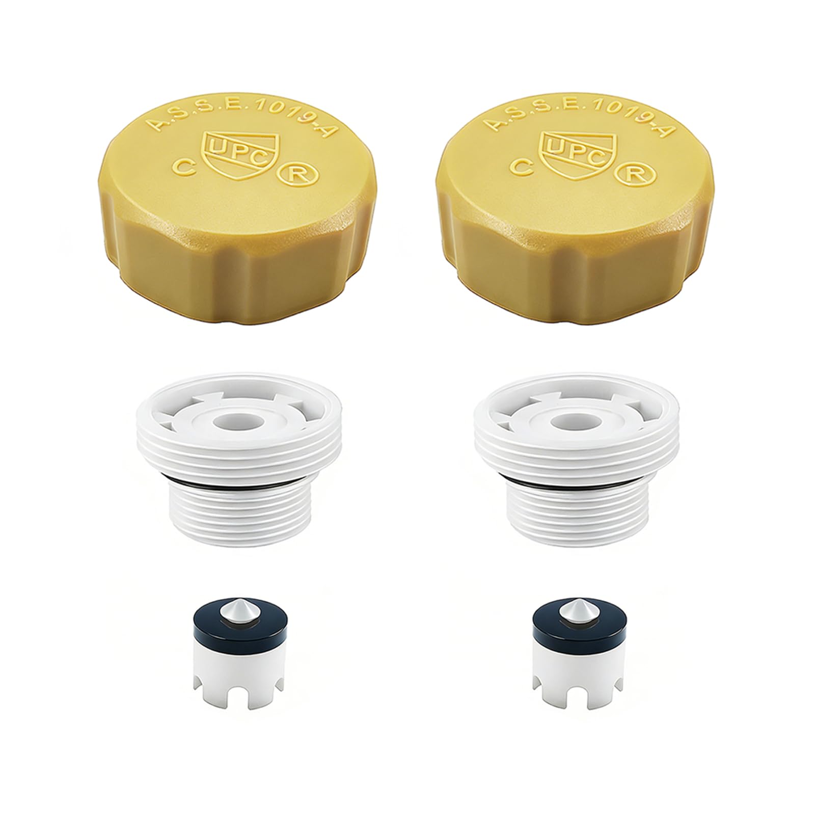PILISPARK Anti-Siphon Industrial-control-valves Repair Kit， ASSE 1019-A Vacuum Breaker Check Valve Replacement Kits with Decorative Cover, Plastic Body,Plunger and O-Ring,2 Pack