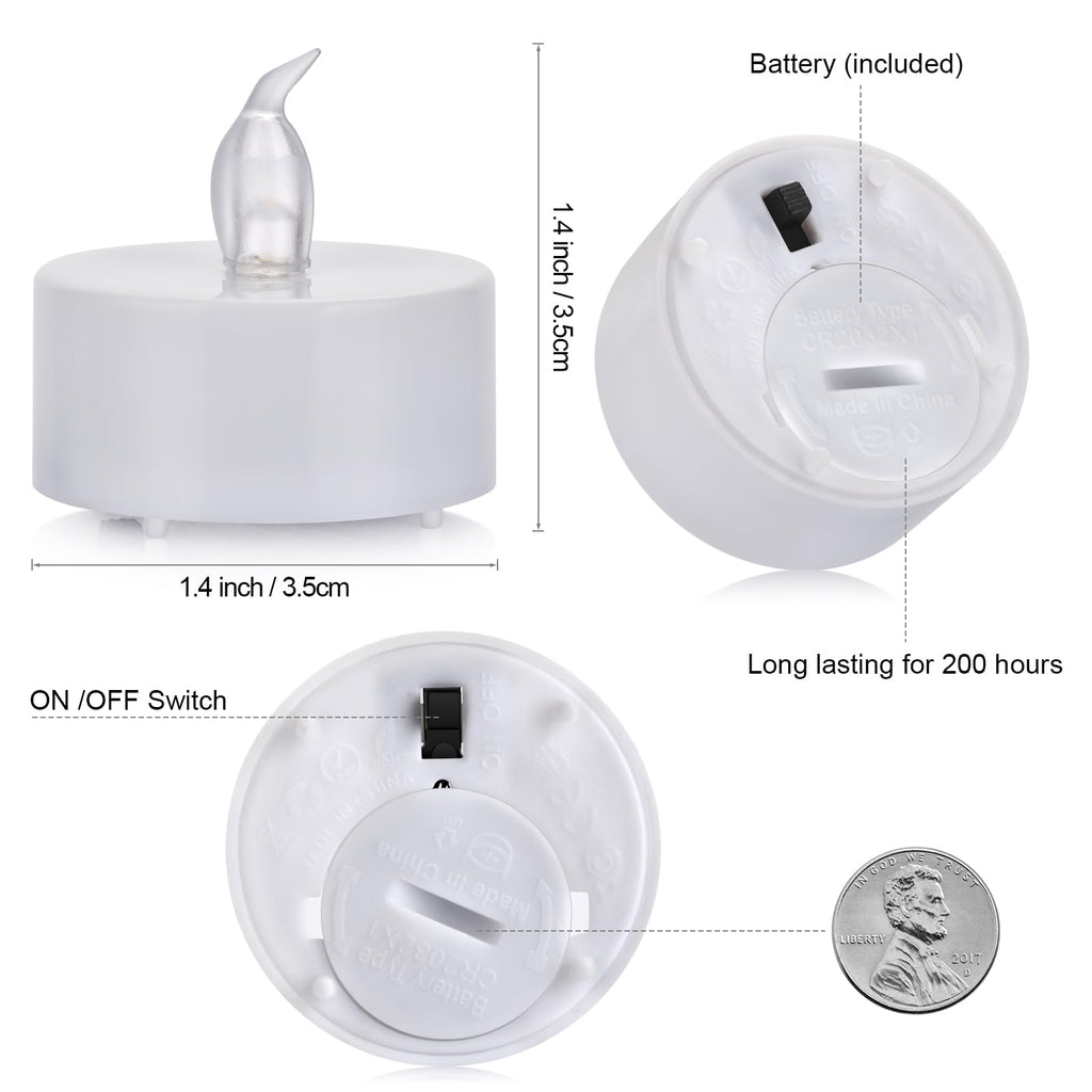 Boakboary Tea Lights Flameless Battery Operated Candles-150Pack LED Flickering Votive Candle Long Lasting 200 Hours, Realistic and Bright for Seasonal Festive Celebrations Decoration Warm White