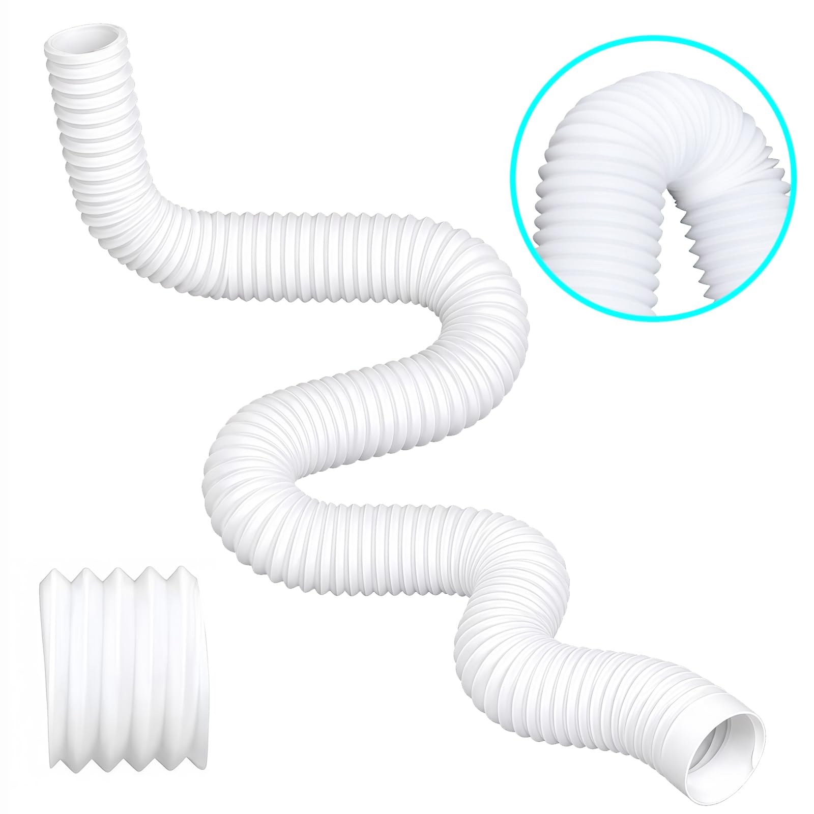 Extra 8.3ft Long Gutter Downspout Extensions Flexible, 4" Diameter Drain Downspout Extender, Down Spout Drain Extender for Rainwater Drainage