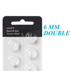 Hearing Aid Domes for Oticon MiniFit Double Vent Bass Domes: 3 Packs (6mm), Universal Domes for Oticon Hearing Aid Supplies