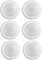 Lunabode LED 7.5 Inch Flush Mount Ceiling Light Fixture (6 Pack) - 16.5W, 1500Lm, 120V, 6000K Modern Kitchen Recessed Ceiling Lamp | Wet Location Dimmable LED Light | ETL, 4/6" J-Box