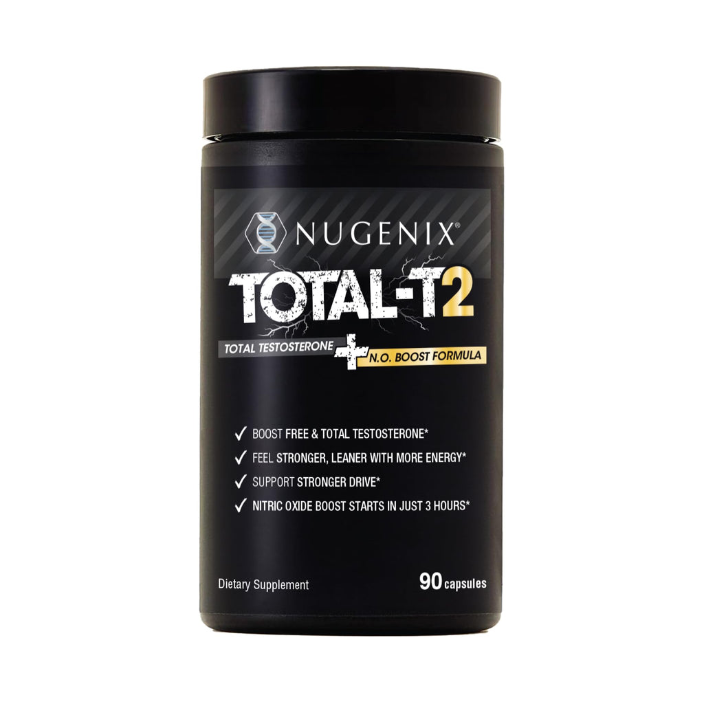 Nugenix Total-T2 Testosterone Booster & Nitric Oxide Booster for Men, 90ct