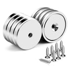 DIYMAG Magnets with Countersunk Hole,1.26 Inch 110LBS 8 Pack