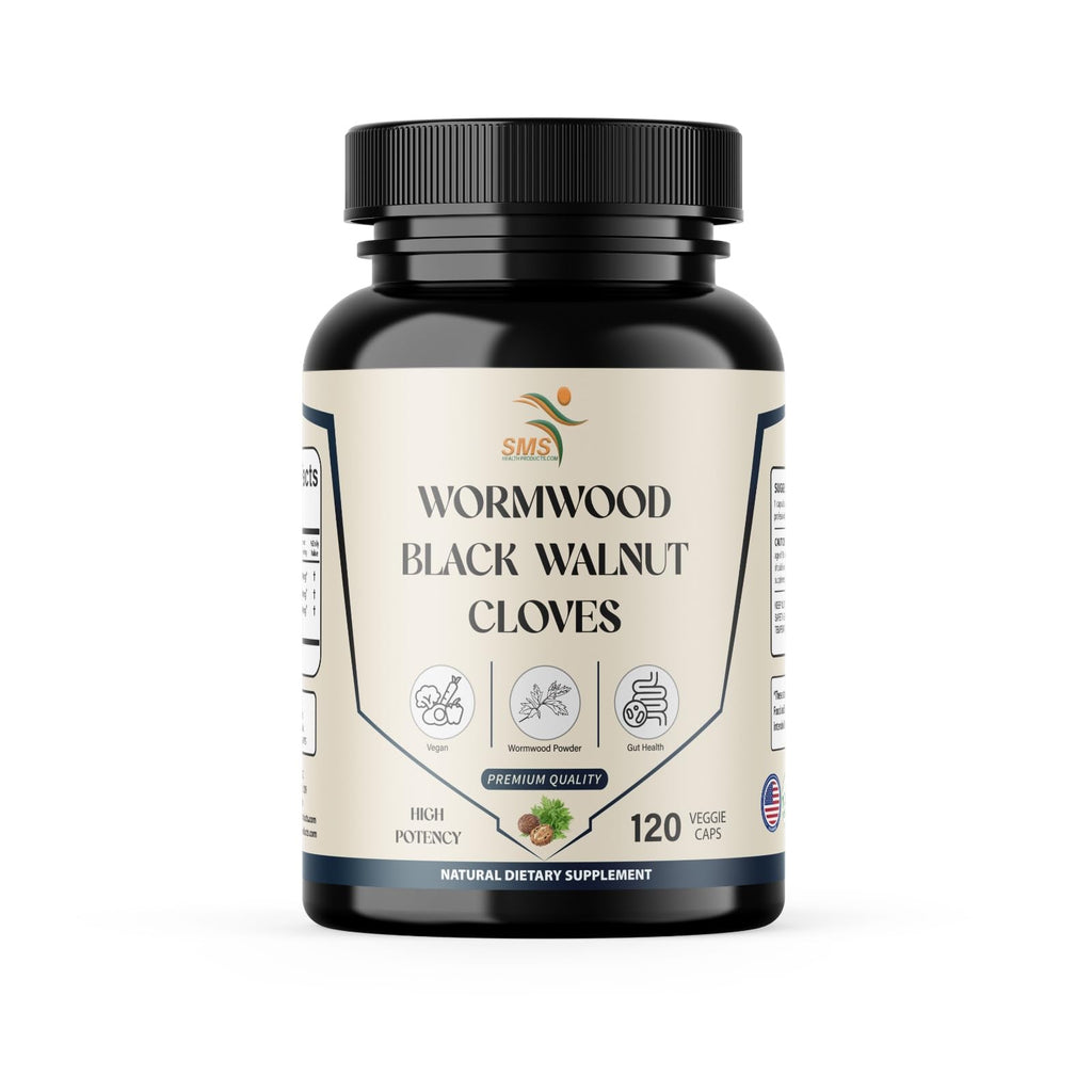Wormwood Black Walnut Clove Capsules, No Fillers, Herbal Cleanse Supplement with Sweet Wormwood, Black Walnut & Cloves, 120 Veggie Capsules for Digestive Support & Overall Wellness
