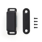 Ravinte 8 Pack Black Magnetic Door Catch, Matte Black Cabinet Magnets, Strong Magnetic Catch Latch for Kitchen Cabinets, Drawers & Cupboards, Stainless Steel Closures