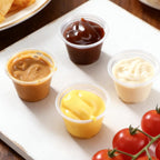 Lamosi 500 Set 1 oz Jello Shot Cups with Lids, Small Plastic Food Portion Condiment Cups with Lids, Food Safe Disposable Soufflé Storage Containers for Salad, Dressing, Sauce, Dipping, Snacks