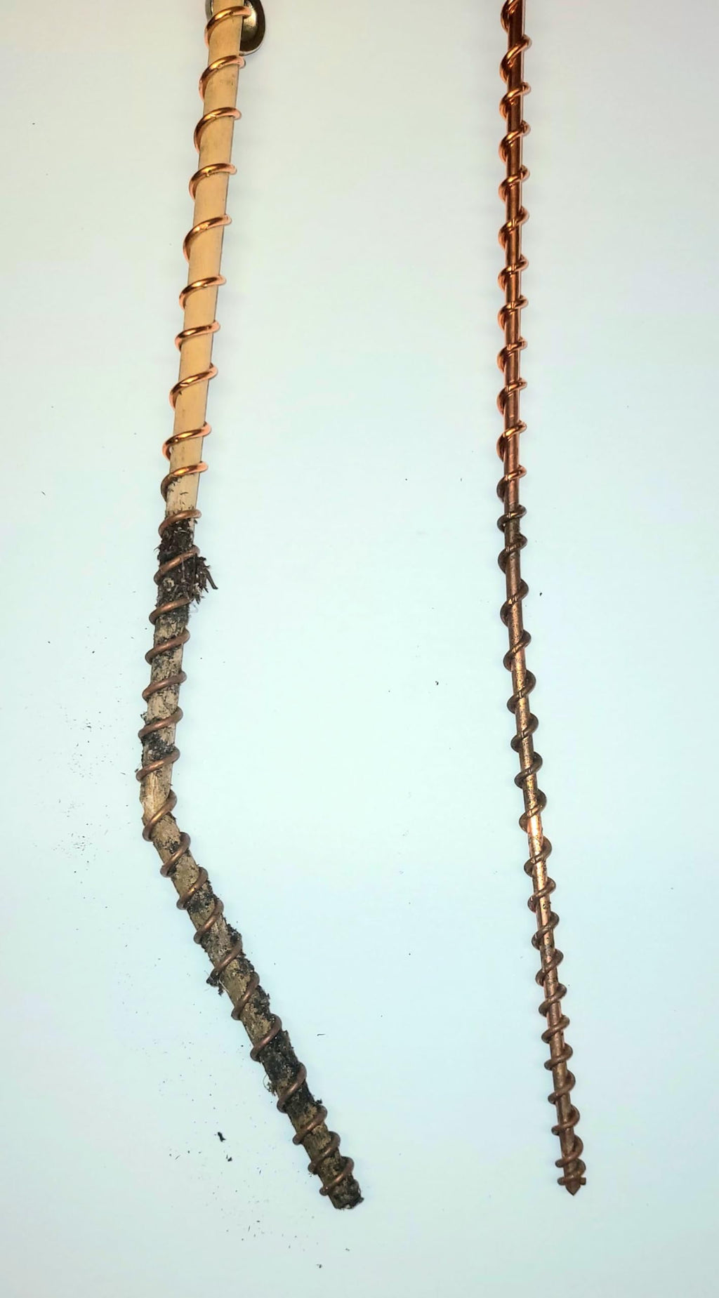 Electroculture Grows 24" Long Sun Spiral Top. Solid Copper Forever Stake. Electroculture Plant Stakes Pack of 5 - Wrapped with Pure Solid Copper