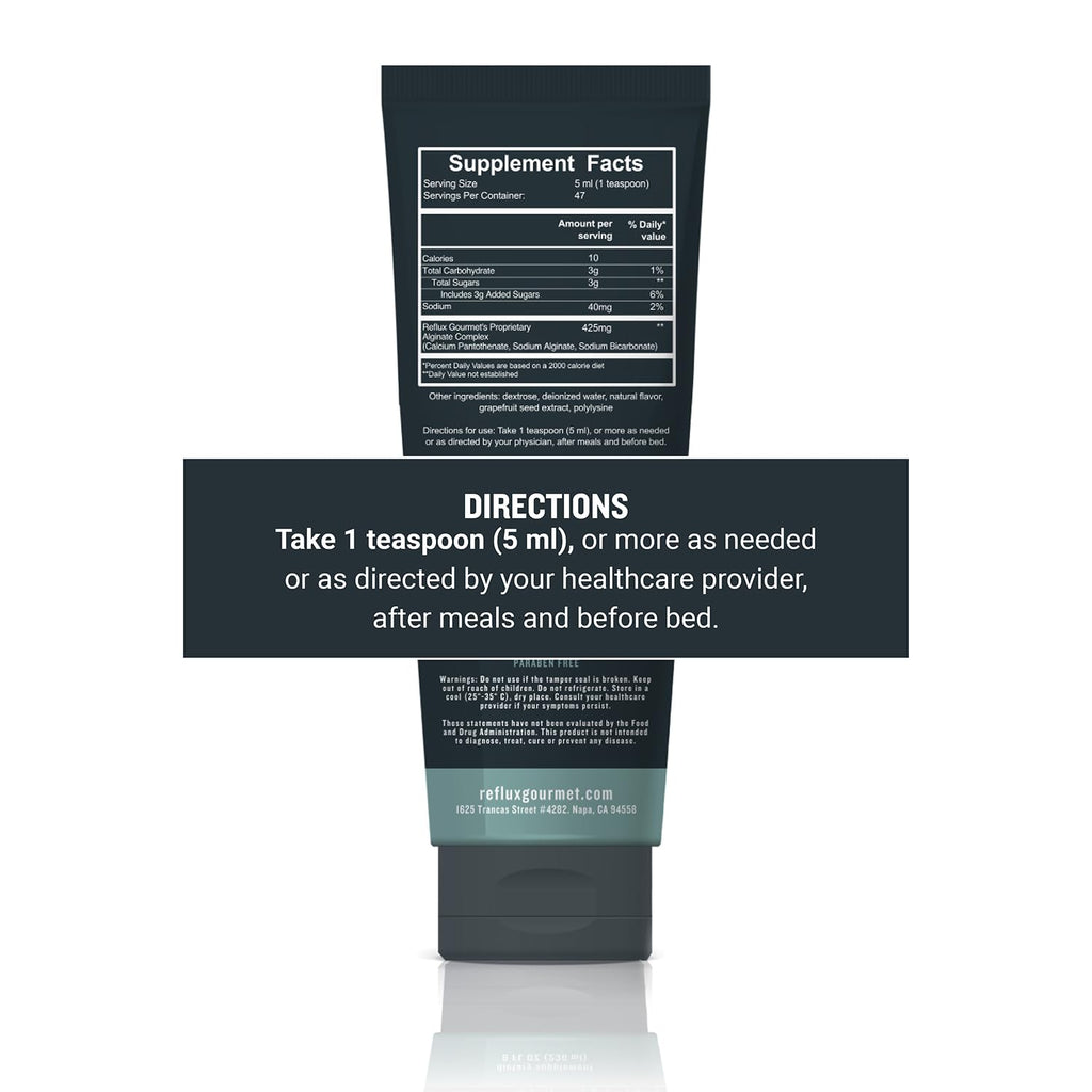 REFLUX GOURMET - Mint Chocolate Rescue All-Natural Alginate Therapy, Acid Reflux, GERD, LPR, Heartburn Relief, Made from All Natural Ingredients Considered Safe for Children and Pregnant Women