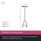Yard Butler Manual Lawn Coring Aerator, ID-6C - Lawn Care Tool for Aerating - Long-Handled - Power-Coated Steel Construction - Comfortable Cushioned Handles Garden Tool - Easy to Use