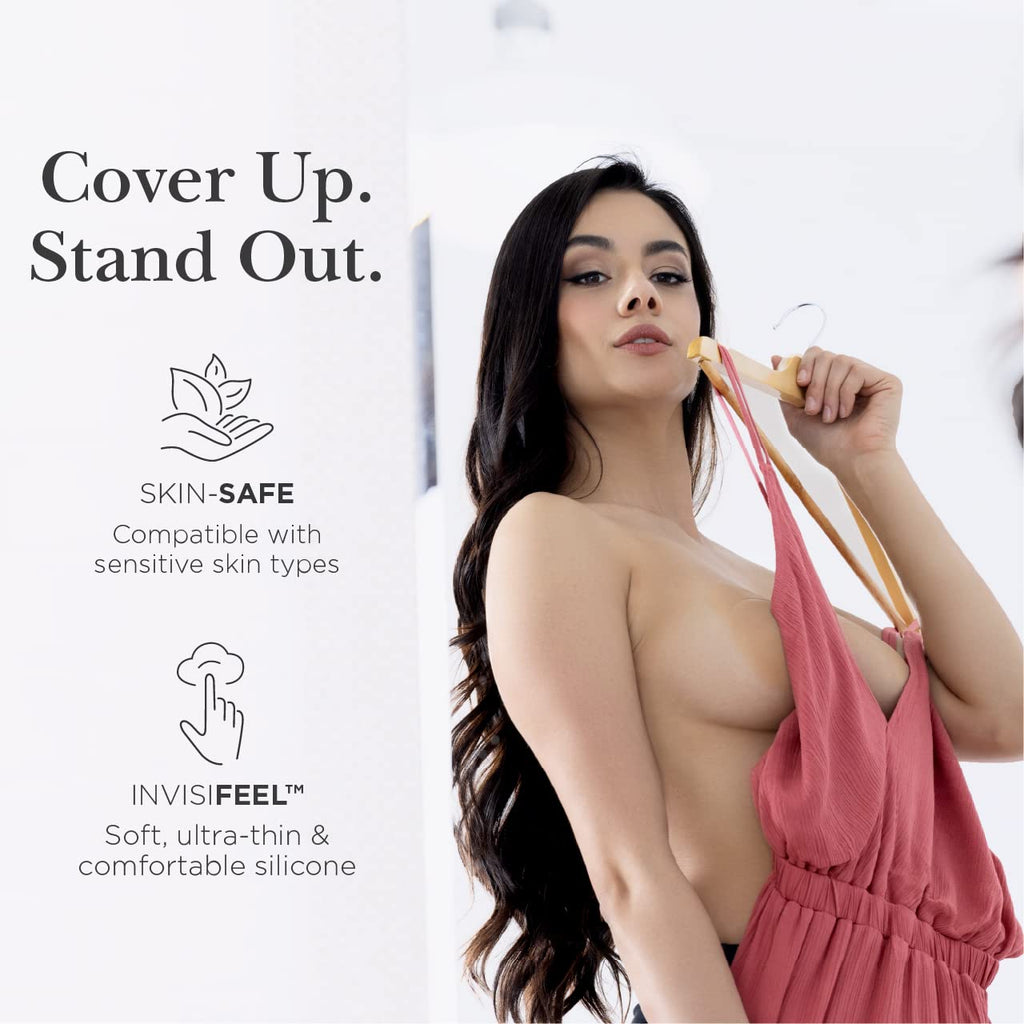 Nippies Lifting Nipple Covers for Women, Skin Safe Adhesive Pasties Crème