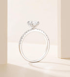 TIGRADE 2CT Engagement Ring for Women Marquise Cut Cubic Zirconia Wedding Band CZ Promise Anniversary Ring Size 3-12, Silver, Size 6.5