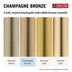 Delta Arvo 14 Series Brushed Gold Bathtub Shower Faucet Set with In2ition 2-in-1 Dual Shower Head with Handheld Spray Combo, Valve Trim Kit, Champagne Bronze 144840-CZ-I (Valve Included)