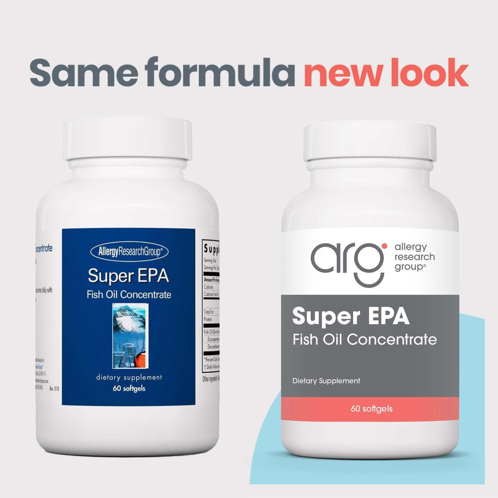 ARG Super EPA - 720 mg EPA & 480 mg DHA - Concentrated Omega-3 Fish Oil - Cardiovascular & Brain Health Support - 30 Servings - 60 Softgels