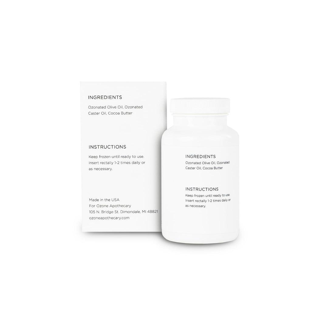 Ozone Apothecary Ozone Suppositories | Ozone Olive Oil Infused Rectal Suppositories | Ozonated Oil to Nourish, Protect & Cleanses for People and Pets