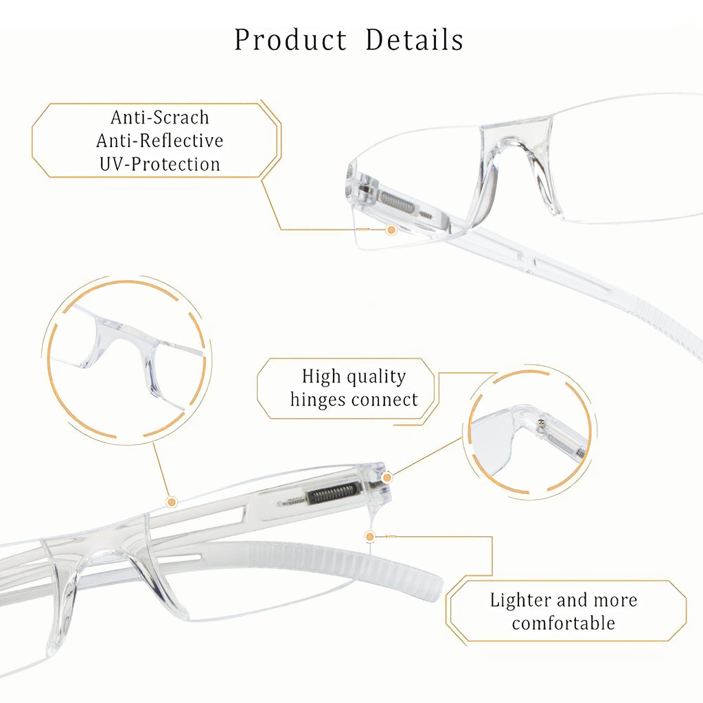 LifeArt Blue Light Blocking Reading Glasses, 2 or 4-Pack Men’s and Women’s Rectangular Frame, Anti-Reflective Lenses, +2.00Magnifaction