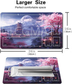 MTG Playmat - Non-Slip Backing Printing, Ideal for Card Game Enthusiasts TCG Playmat (Cherry Blossom rain-Deck)
