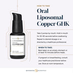 Quicksilver Scientific Oral Liposomal Copper GHK - Oral Liposomal Supplement for Collagen Support - Vegan, Gluten-Free, Sugar-Free & Non-GMO - 1 fl oz (30 Servings)