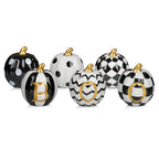 DAZONGE Set of 6 Ceramic Halloween Pumpkins Halloween Decorations Indoor