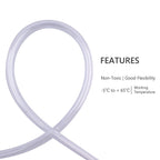 DERNORD PVC Tubing 3/8"ID X 1/2"OD Flexible Clear Vinyl Hose 25 Feet for Food Grade