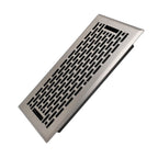 Howeall 4x10 Inches Heavy Duty Walkable Floor Register - Easy Adjust Air Supply Lever Decorative Floor Vent Covers - Boston Design Vent Covers for Home - Satin Nickel