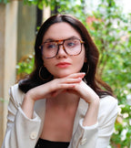 FEISEDY Blue Light Blocking Glasses Fake Nerd Clear Square Computer Lightweight Pilot Glasses Frame Oversized B2866