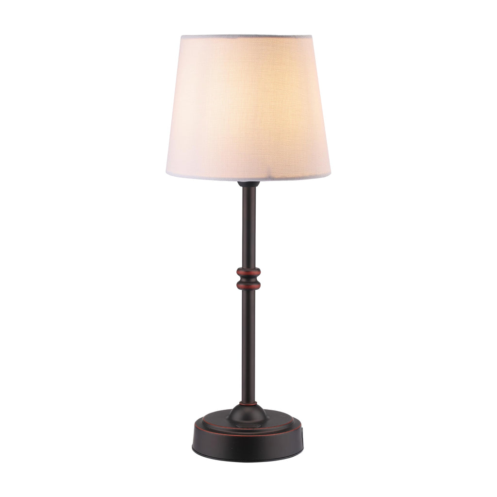 O’Bright Seraph - Cordless LED Table Lamp with Dimmer, Built-in Rechargeable Battery, 3-Level Brightness, Patio Table Lamp, Bedside Night Lamp, Ambient Light for Restaurant, Oil Rubbed Bronze