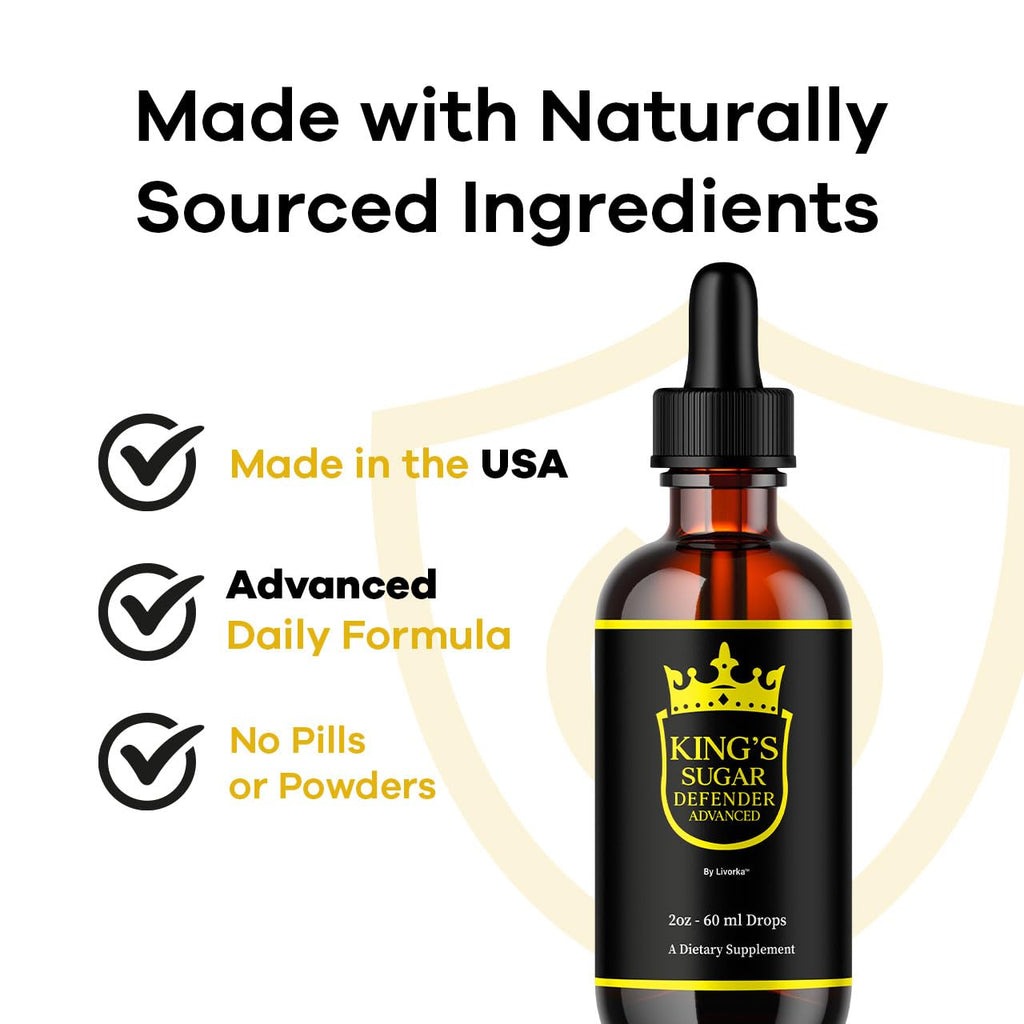 (2 Pack) Kings Sugar Defender - Official KingSugar Defender Drops Advanced Formula Support Maximum Strength, Natural Supplement Liquid Drop for Overall Health & Wellness, 2 Bottles for 2 Months