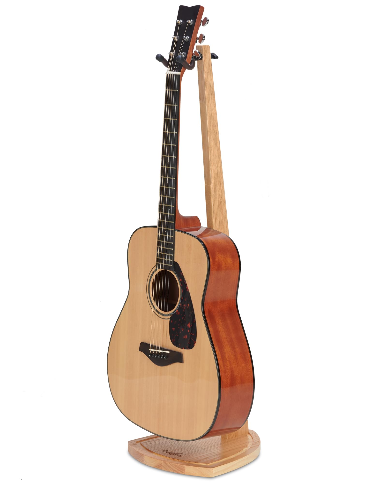 Musbeat Guitar Stand, Acoustic Guitar Stand, Red Oak Wooden Guitar Stand, Floor Guitar Stand for Acoustic Guitar, Mandolin, Wood Guitar Stand for Home, Living Room Decoration, Guitar Gifts for Men
