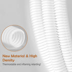 ZhiYo 20FT 3/8” Wire Loom Split Tubing Auto Wire Conduit Flexible Cover | High Temperature Heat Resistant -40F to 257F | Plastic Cover for Electrical Wires & Cables, White