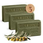 Olive Oil Soap Savon de Marseille Soap – Traditional French Milled Soap with Organic Shea Butter, Moisturizing Marseille Soap Bar Made in France, French Soap Bar, 3 x 4.4 oz – La Maison Du Savon