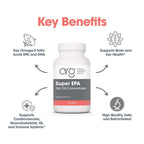 ARG Super EPA - 720 mg EPA & 480 mg DHA - Concentrated Omega-3 Fish Oil - Cardiovascular & Brain Health Support - 30 Servings - 60 Softgels