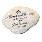 GiftsForYouNow Engraved Always and Forever in Our Hearts Memorial Garden Stone, 11.5" by 8.25"