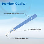 SWANN-MORTON #14 Disposable Surgical Scalpel with Blade - Sterile Dermaplane Blade for Face, Dermaplaning for Women & Men, Beauty Tools for Estheticians - Individually Packed, Box of 10