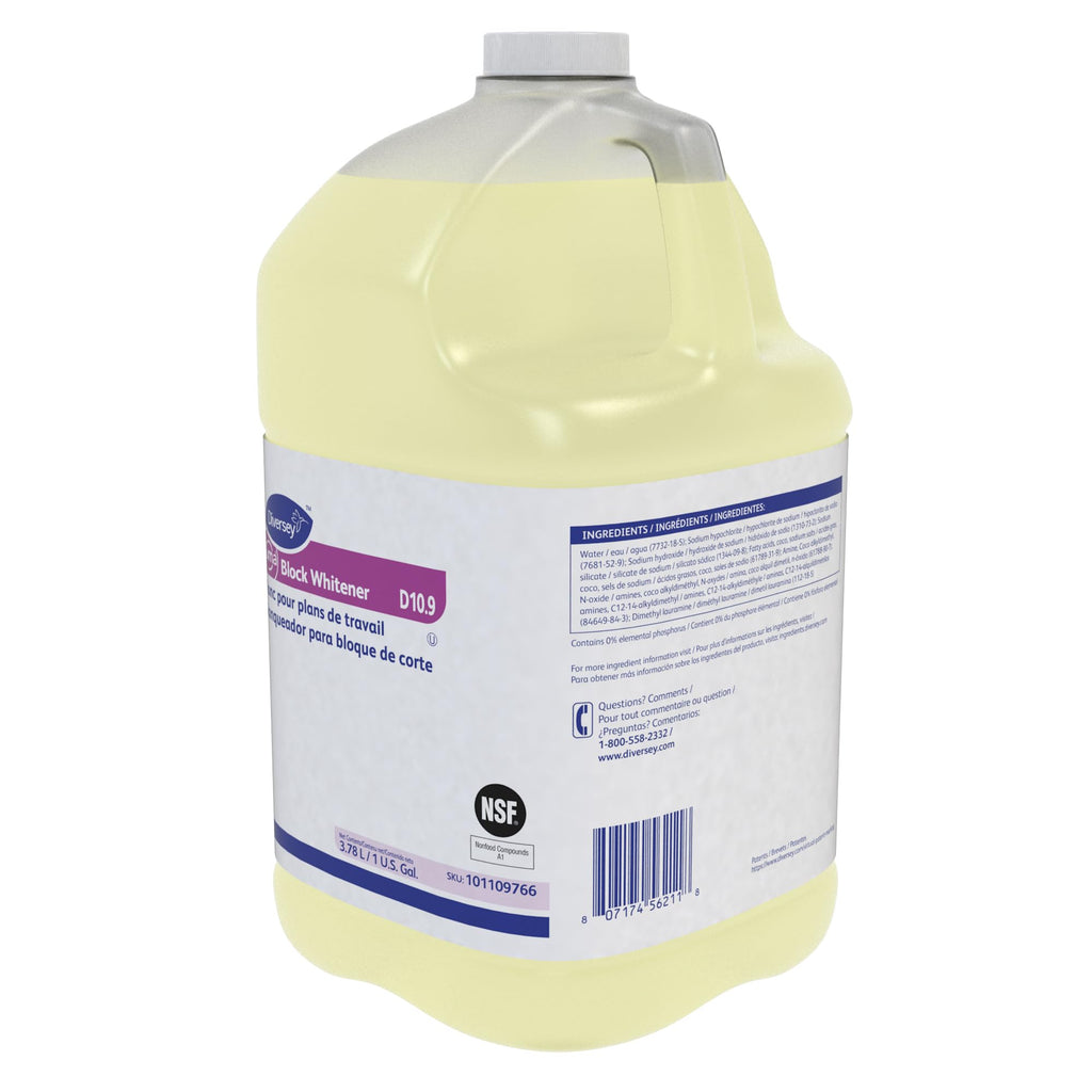 Diversey Suma Block Whitener D10.9, Cutting Board Cleaner, 1 Gal