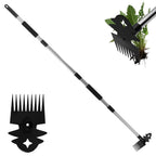 Babook Weed Tool with Long Handle - 60" Manual Weeder Remover Tool, 2 in 1 Hand Weed Rake and Garden Hoe for Gardening, Heavy Duty Uprooting Weeding Pull for Yard, Lawn, Patio and Garden