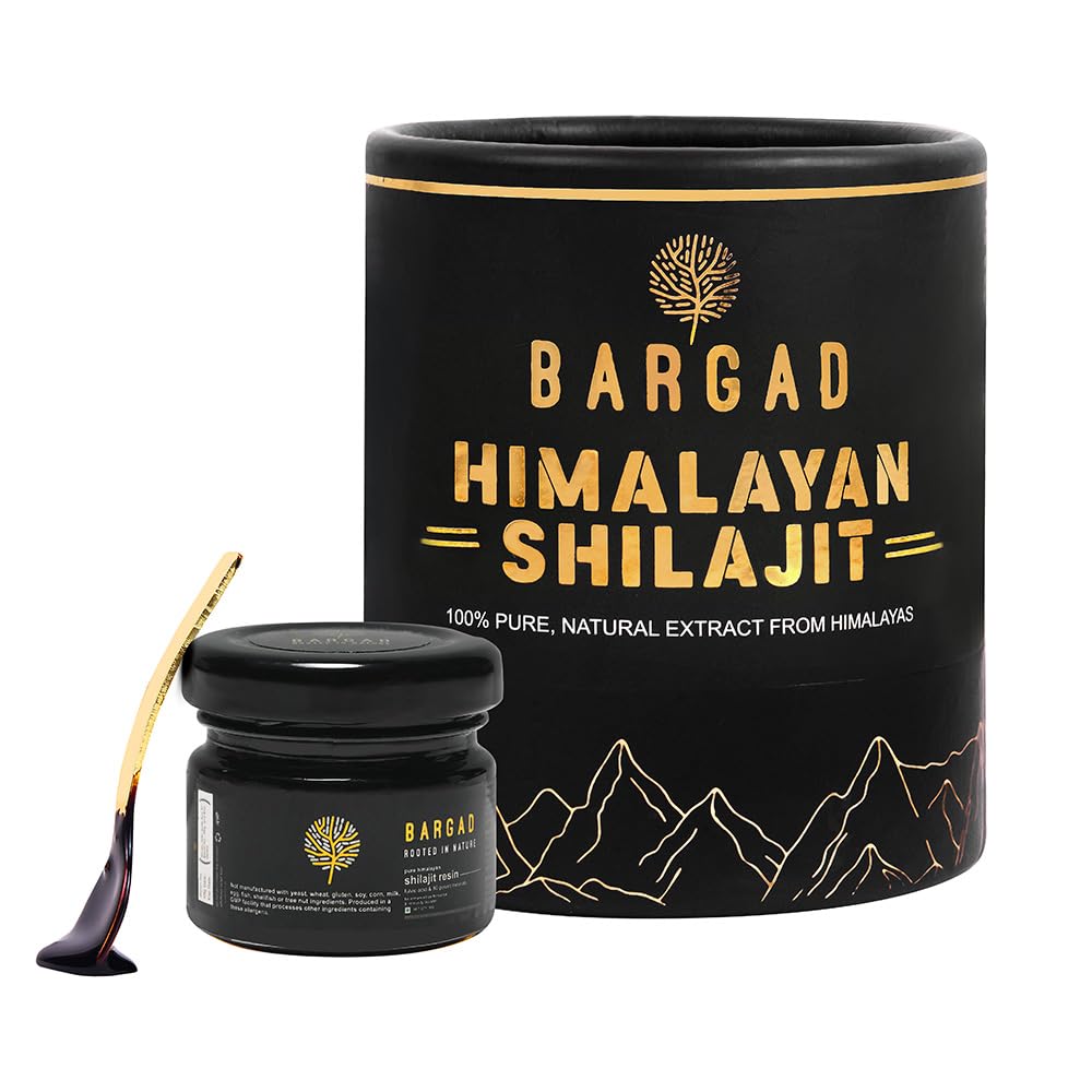 Bargad Pure Himalayan Shilajit Resin High Potency for Men & Women | Lab Tested | Gold Grade 100% Pure Shilajit with Fulvic Acid & 85+ Trace Minerals for Energy Boost & Immune Support | 30 Gm