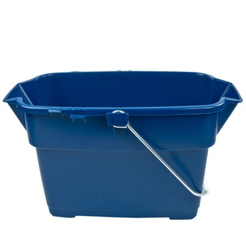 Rubbermaid Roughneck Square Bucket 14-Quart Blue Comfortable/Durable Pour Handle Sturdy Pail Bucket for Household Cleaning/Mopping