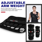 Weighted Vest Set 44LB for Men & Women, Adjustable Workout Weight Vest with Steel Plates, Weighted Training Vest with Wrist Weights and Ankle Weights for Strength Training, HIIT, Rucking & Cardio