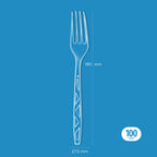Amazon Basics Disposable Clear Plastic Forks, Premium Quality, BPA-Free, for Everyday Use, Party Supply, Events, 100 Count