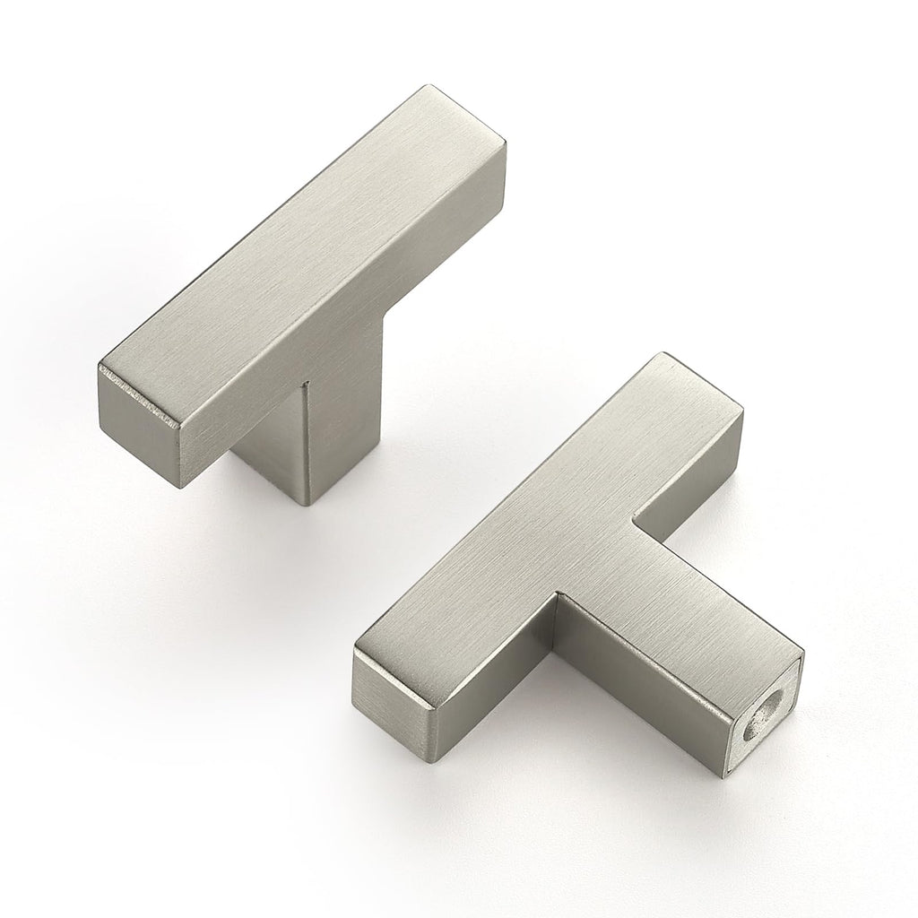 HOME EDIT 30 Pack Brushed Nickel Cabinet Knobs 2 Inch - Silver Drawer Knobs Single Hole Silver Square Hardware Drawer Pulls for Kitchen Cabinets and Dressers