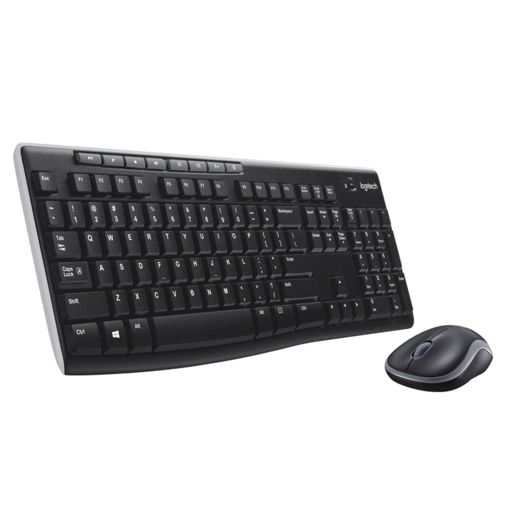 Logitech MK270 Full Size Wireless Keyboard and Mouse Combo - Black