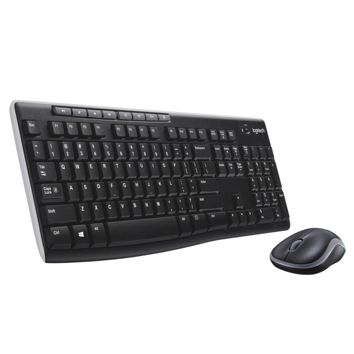 Logitech MK270 Full Size Wireless Keyboard and Mouse Combo - Black