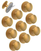 MeBantoo 10 Pack Gold Self-Adhesive Cabinet Knobs, Self-Stick Hardware Kitchen Cabinet Handles, No-Punch Peel and Stick Drawer Knobs for Refrigerators, Dressers, Windows, Closets