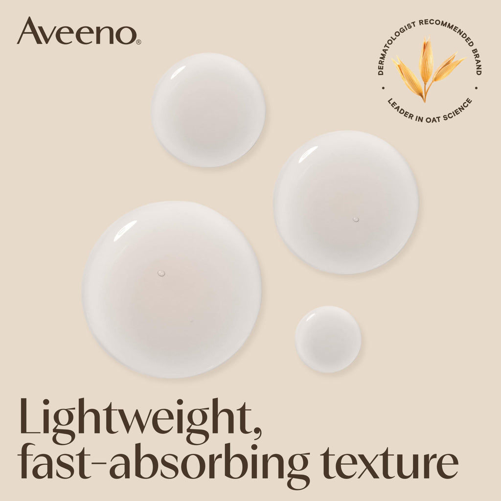 Aveeno Calm + Restore Triple Oat Hydrating Face Serum for Sensitive Skin, Gentle Lightweight Facial Serum Instantly Smooths Skin, Non-Comedogenic, Hypoallergenic & Fragrance-Free, 1 fl. oz