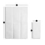 50-Pack BloominGoods Disposable Bathroom Napkins | 12" x 17" Single-Use Classic Lite Linen-Feel Guest Towels, Made in USA | Cloth-Like Hand Towels, White
