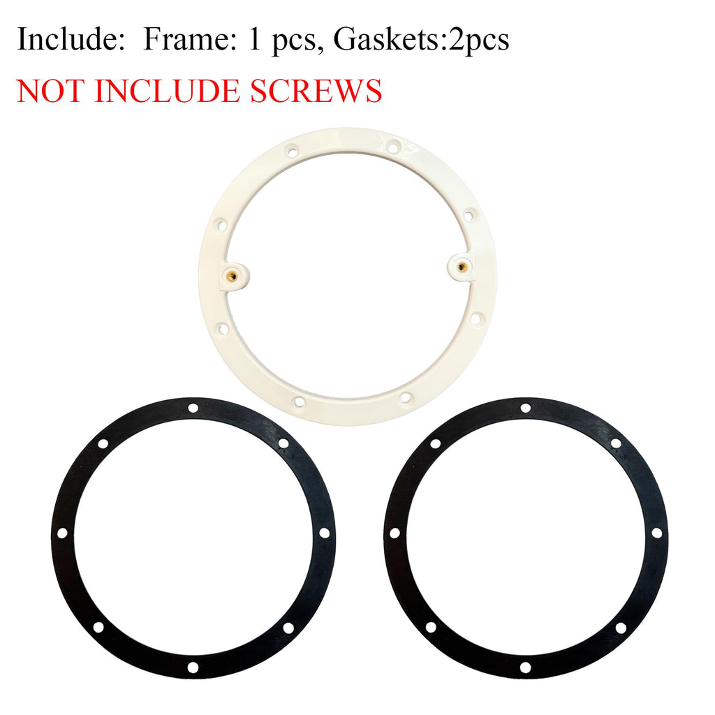 GOETAS WG1048B 7 7/8" Drain Ring & Main Drain Securing Frame & SP1048D Gasket Compatible with Hyawar Out Suction Outlet Drain Ring & Gasket (Securing Frame: 1pcs & Gaskets: 2pcs)
